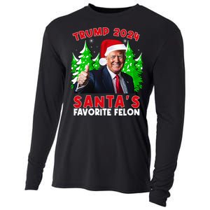 SantaS Favorite Felon Funny Christmas Trump Santa Hat Cooling Performance Long Sleeve Crew