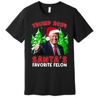 SantaS Favorite Felon Funny Christmas Trump Santa Hat Premium T-Shirt