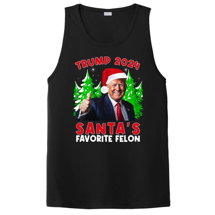 SantaS Favorite Felon Funny Christmas Trump Santa Hat PosiCharge Competitor Tank