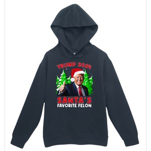 SantaS Favorite Felon Funny Christmas Trump Santa Hat Urban Pullover Hoodie