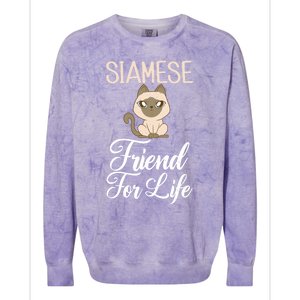 Siamese Friend For Life Siamese Cat Gift Colorblast Crewneck Sweatshirt