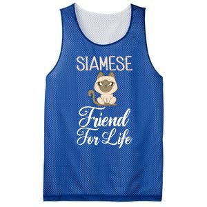 Siamese Friend For Life Siamese Cat Gift Mesh Reversible Basketball Jersey Tank