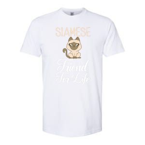 Siamese Friend For Life Siamese Cat Gift Softstyle CVC T-Shirt