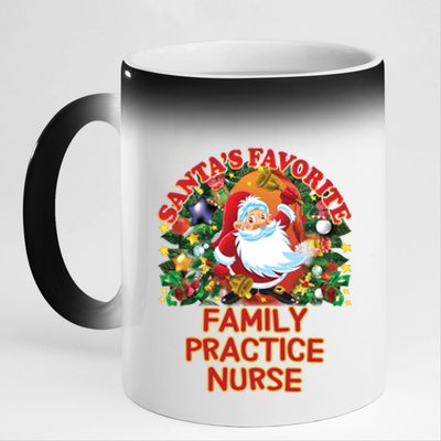 Santas Favorite Family Practice Nurse Nursing Accessories Gift 11oz Black Color Changing Mug