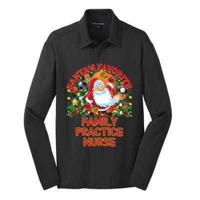 Santas Favorite Family Practice Nurse Nursing Accessories Gift Silk Touch Performance Long Sleeve Polo