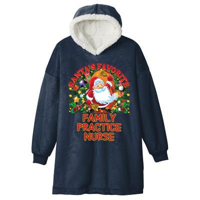 Santas Favorite Family Practice Nurse Nursing Accessories Gift Hooded Wearable Blanket