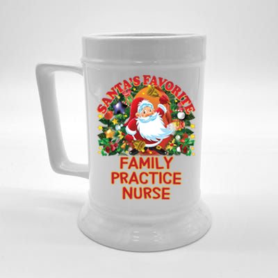 Santas Favorite Family Practice Nurse Nursing Accessories Gift Beer Stein