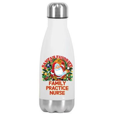 Santas Favorite Family Practice Nurse Nursing Accessories Gift Stainless Steel Insulated Water Bottle