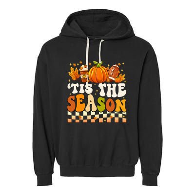 Seasonal Fall Football Pumpkin Leaf Coffee Mug Garment-Dyed Fleece Hoodie