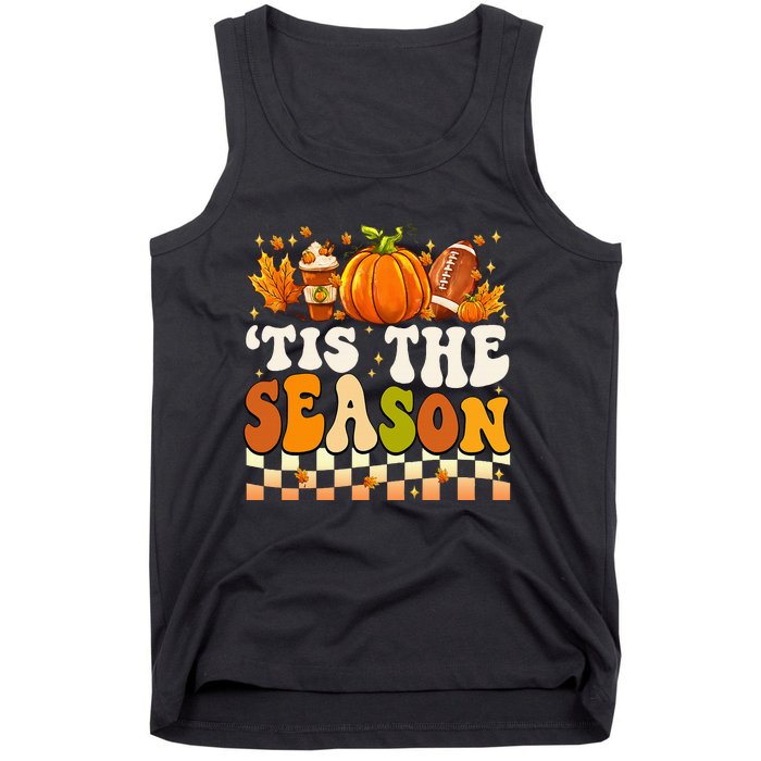 Seasonal Fall Football Pumpkin Leaf Coffee Mug Tank Top