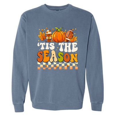 Seasonal Fall Football Pumpkin Leaf Coffee Mug Garment-Dyed Sweatshirt