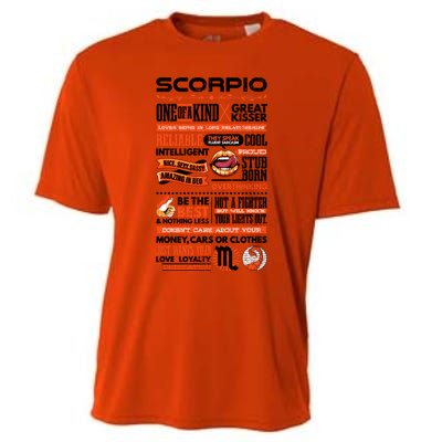 Scorpio Facts Funny Zodiac Sign Graphic Gift Cooling Performance Crew T-Shirt