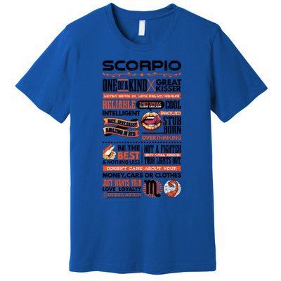 Scorpio Facts Funny Zodiac Sign Graphic Gift Premium T-Shirt