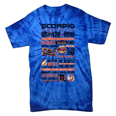 Scorpio Facts Funny Zodiac Sign Graphic Gift Tie-Dye T-Shirt