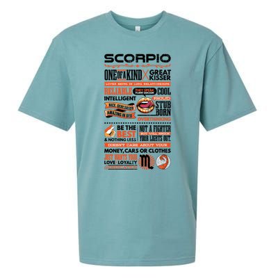 Scorpio Facts Funny Zodiac Sign Graphic Gift Sueded Cloud Jersey T-Shirt