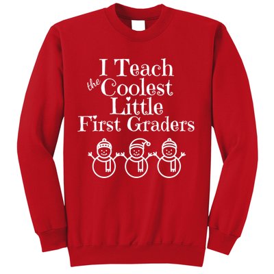 Snowman First Grade Teacher Shirt Coolest Little 1st Graders Sweatshirt