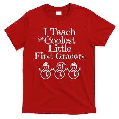 Snowman First Grade Teacher Shirt Coolest Little 1st Graders T-Shirt