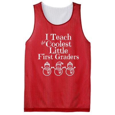 Snowman First Grade Teacher Shirt Coolest Little 1st Graders Mesh Reversible Basketball Jersey Tank