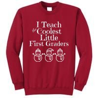 Snowman First Grade Teacher Shirt Coolest Little 1st Graders Tall Sweatshirt