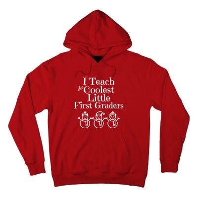 Snowman First Grade Teacher Shirt Coolest Little 1st Graders Tall Hoodie