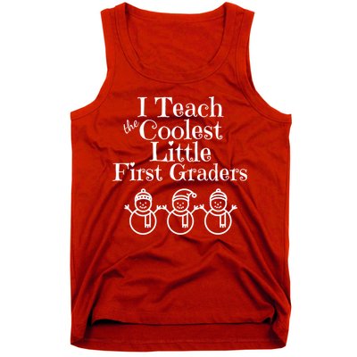 Snowman First Grade Teacher Shirt Coolest Little 1st Graders Tank Top