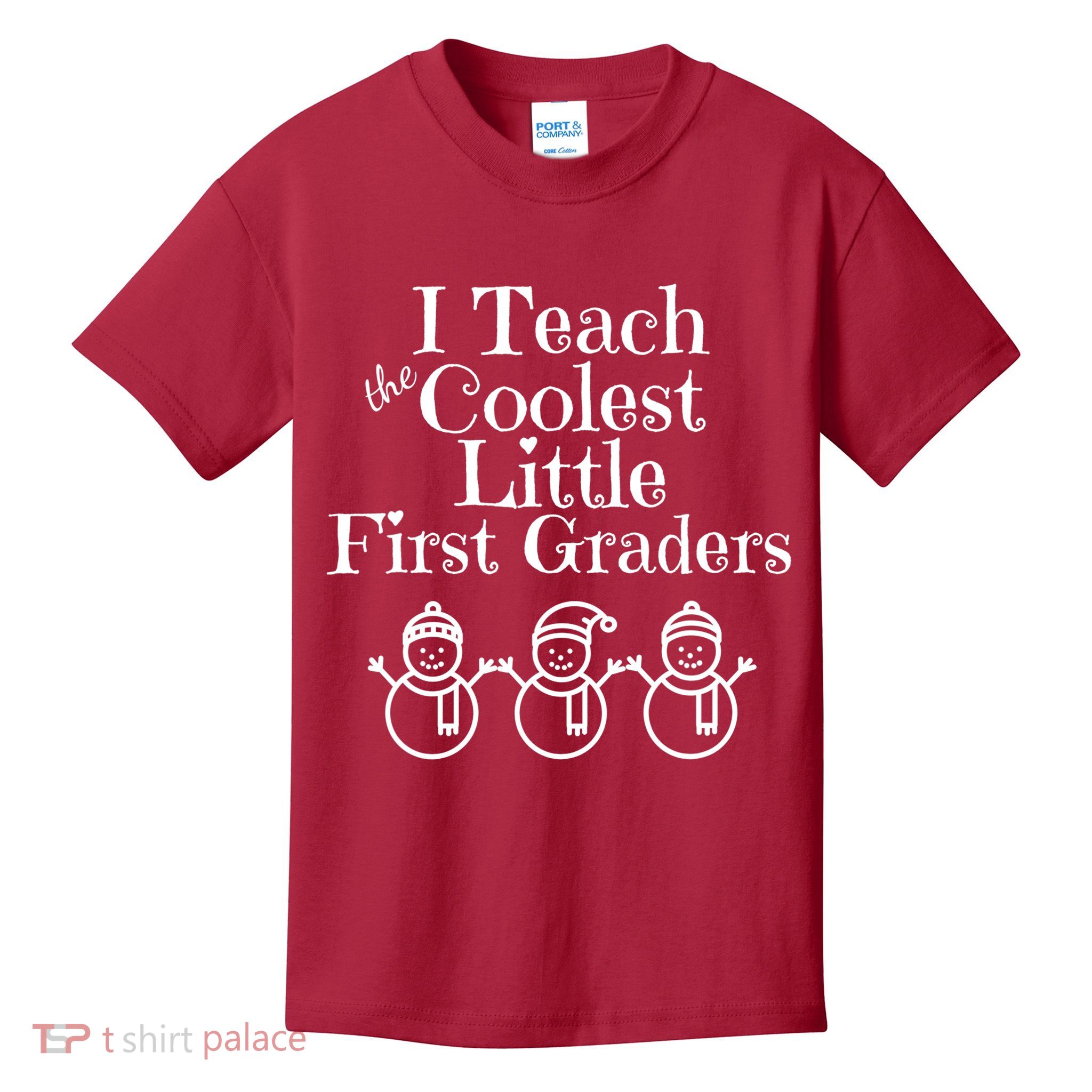 Snowman First Grade Teacher Shirt Coolest Little 1st Graders Kids T-Shirt