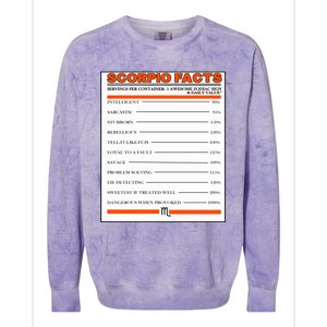 Scorpio Facts Gift Colorblast Crewneck Sweatshirt