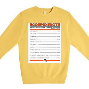 Scorpio Facts Gift Premium Crewneck Sweatshirt