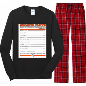 Scorpio Facts Gift Long Sleeve Pajama Set