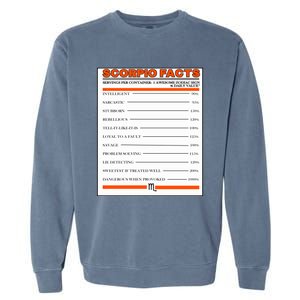 Scorpio Facts Gift Garment-Dyed Sweatshirt