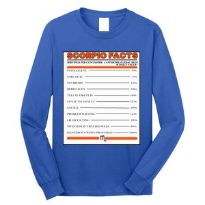 Scorpio Facts Gift Long Sleeve Shirt