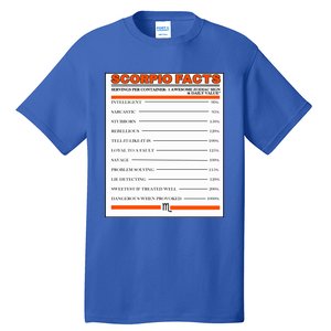 Scorpio Facts Gift Tall T-Shirt