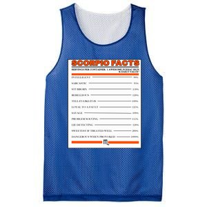 Scorpio Facts Gift Mesh Reversible Basketball Jersey Tank