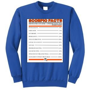 Scorpio Facts Gift Tall Sweatshirt