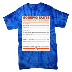 Scorpio Facts Gift Tie-Dye T-Shirt