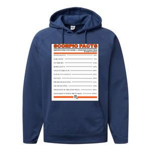 Scorpio Facts Gift Performance Fleece Hoodie