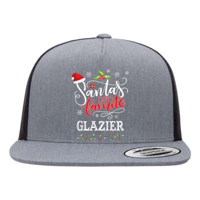 SantaS Favorite Glazier Funny Christmas Light Xmas Hat Flat Bill Trucker Hat