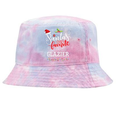 SantaS Favorite Glazier Funny Christmas Light Xmas Hat Tie-Dyed Bucket Hat