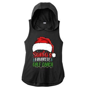 SantaS Favorite Golf Coach Funny Christmas Golf Coach Cute Gift Ladies PosiCharge Tri-Blend Wicking Draft Hoodie Tank