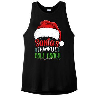 SantaS Favorite Golf Coach Funny Christmas Golf Coach Cute Gift Ladies PosiCharge Tri-Blend Wicking Tank