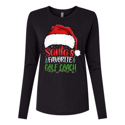 SantaS Favorite Golf Coach Funny Christmas Golf Coach Cute Gift Womens Cotton Relaxed Long Sleeve T-Shirt