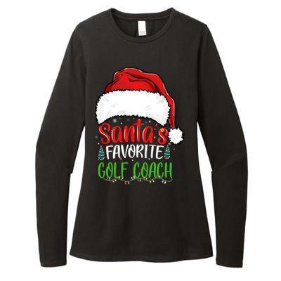 SantaS Favorite Golf Coach Funny Christmas Golf Coach Cute Gift Womens CVC Long Sleeve Shirt