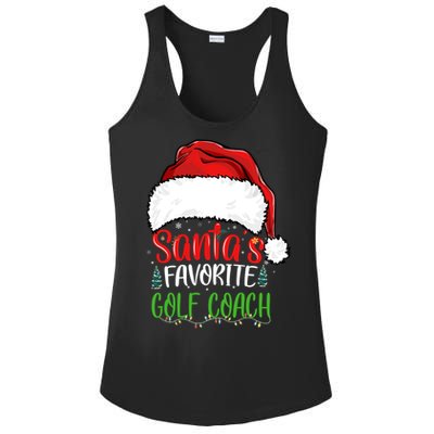 SantaS Favorite Golf Coach Funny Christmas Golf Coach Cute Gift Ladies PosiCharge Competitor Racerback Tank