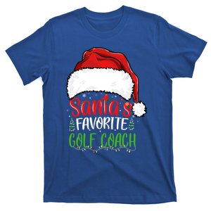 SantaS Favorite Golf Coach Funny Christmas Golf Coach Cute Gift T-Shirt