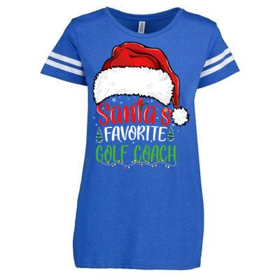 SantaS Favorite Golf Coach Funny Christmas Golf Coach Cute Gift Enza Ladies Jersey Football T-Shirt