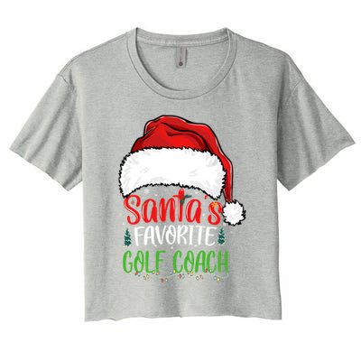 SantaS Favorite Golf Coach Funny Christmas Golf Coach Cute Gift Women's Crop Top Tee