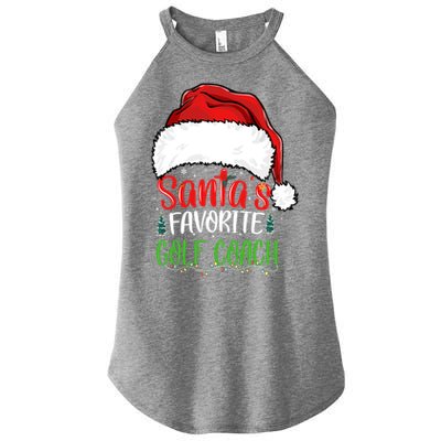 SantaS Favorite Golf Coach Funny Christmas Golf Coach Cute Gift Women's Perfect Tri Rocker Tank