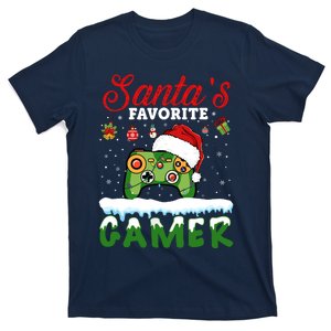 SantaS Favorite Gamer Christmas Gaming T-Shirt