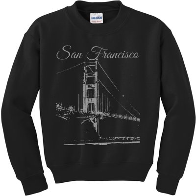 San Francisco Golden Gate Bridge California Souvenir Kids Sweatshirt