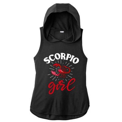 Scorpio Funny Gift Astrology Horoscope Scorpio Zodiac Sign Gift Ladies PosiCharge Tri-Blend Wicking Draft Hoodie Tank